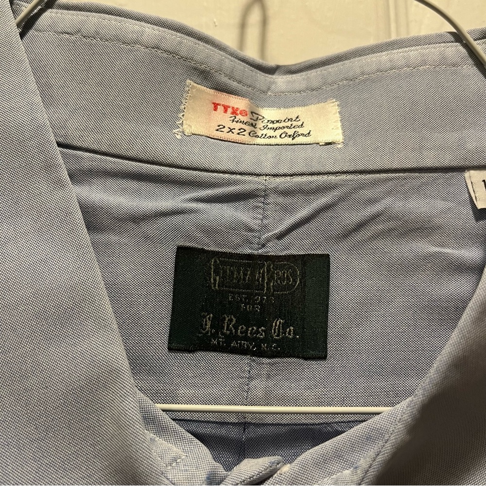 Gitman Bros Vintage Solid Light Blue Collared Dre… - image 3